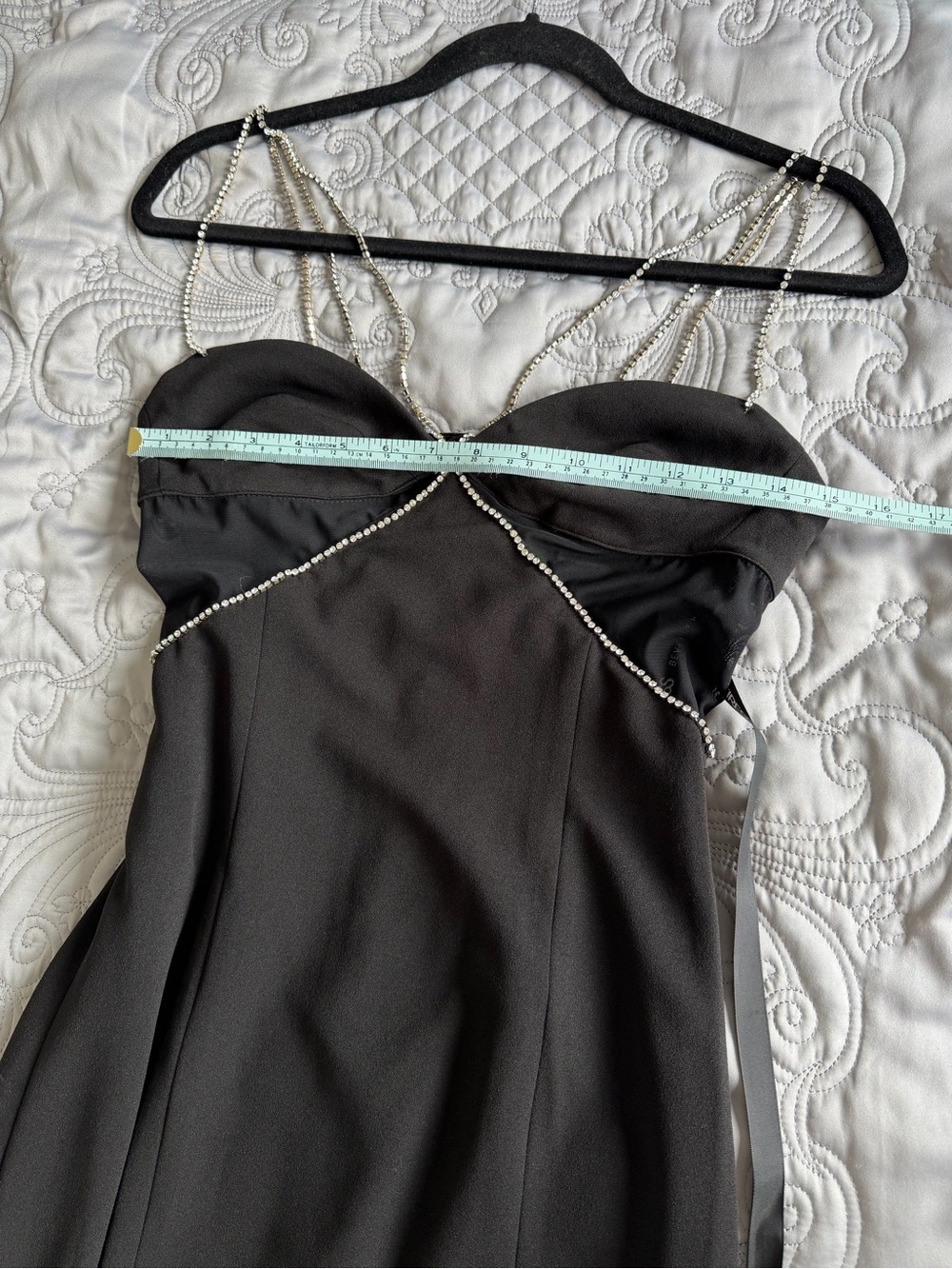 Heiress Beverly Hills New Black Diamanté Crystal-Detail Strappy Maxi Dress - Picture 13 of 14
